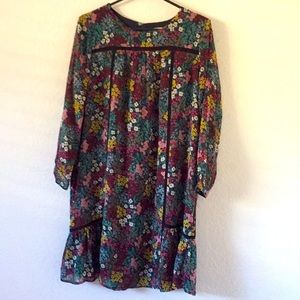 LOFT wildflower boho shift dress